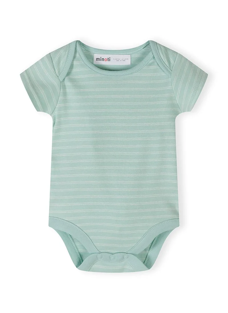 MINOTI baby 7-pack short sleeve bodysuits cream safari print 0-24 months